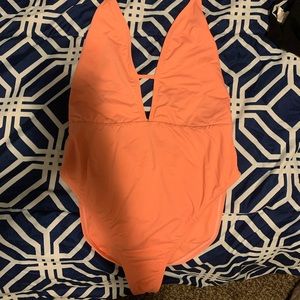 One piece high rise cheek suit